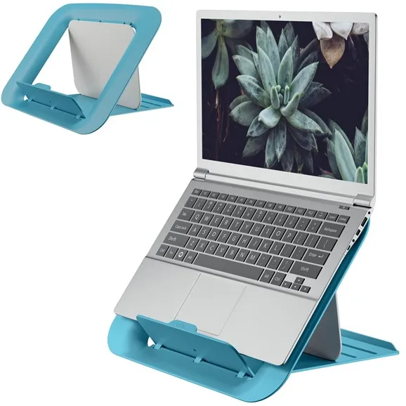 Leitz Ergo Cosy verstellbarer Laptopständer, 80 % recycelter Kunststoff Ruhiges Blau
