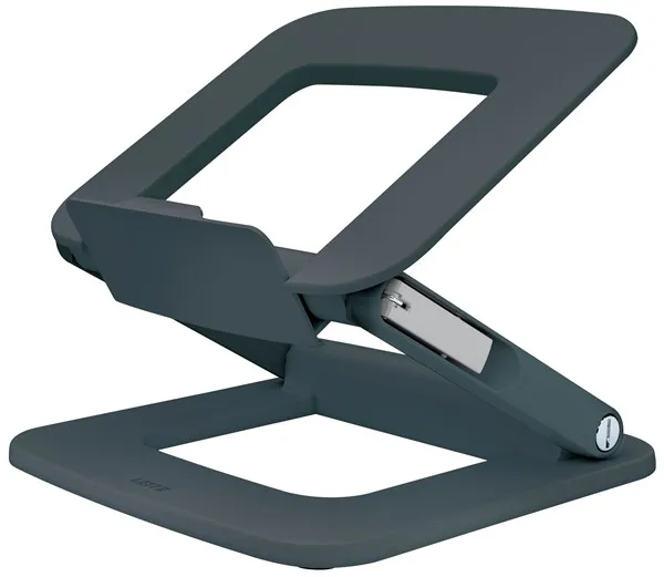 Leitz Ergo verstellbarer Laptopständer mit mehreren Winkeln, 80 % recycelter Kunststoff, dunkelgrau