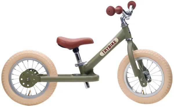 Laufrad, 2 Räder, Vintage-Grün